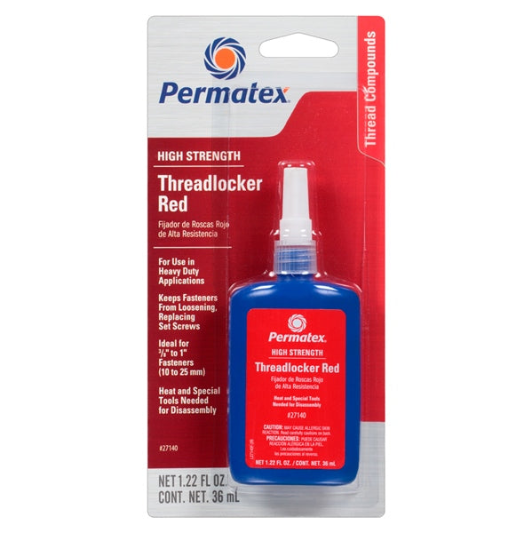 Permatex Red High Strength Threadlocker Liquid