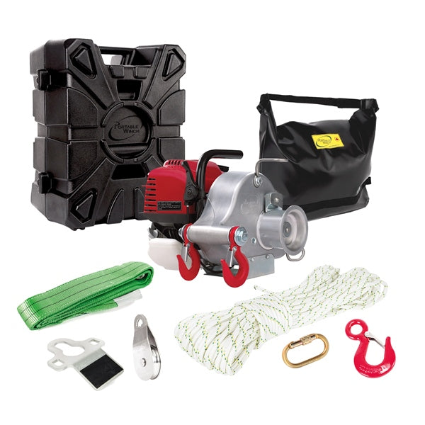 Portable Winch Gas-Powered Portable Capstan Winch with Accessories