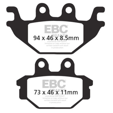 EBC  V-Pad Brake Pad Semi Metallic - Front left, Front right