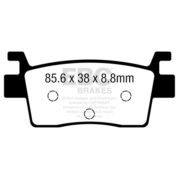 EBC  “R“ Long Life Sintered Brake Pad Sintered metal - Rear left, Rear right