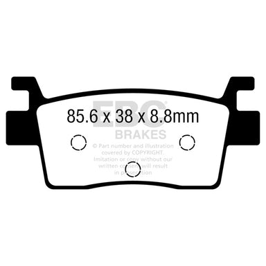 EBC  “R“ Long Life Sintered Brake Pad Sintered metal - Rear left, Rear right