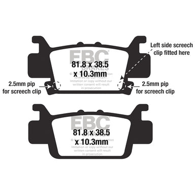 EBC  SXR Brake Pad Sintered metal - Rear left