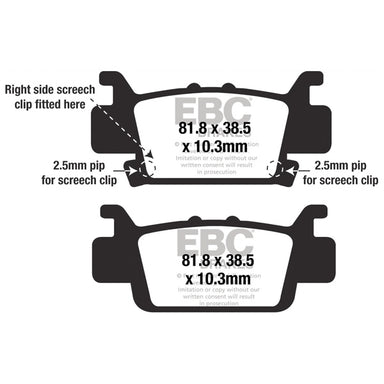 EBC  SXR Brake Pad Sintered metal - Rear right