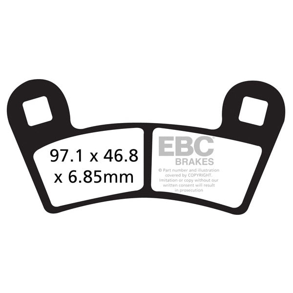 EBC  Double-H Superbike Brake Pad Sintered metal - Right