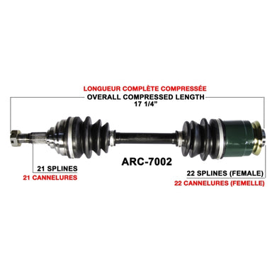 TrakMotive Complete Axle Fits Arctic cat