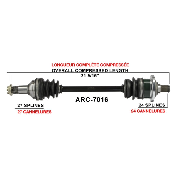 TrakMotive Complete Axle Fits Arctic cat