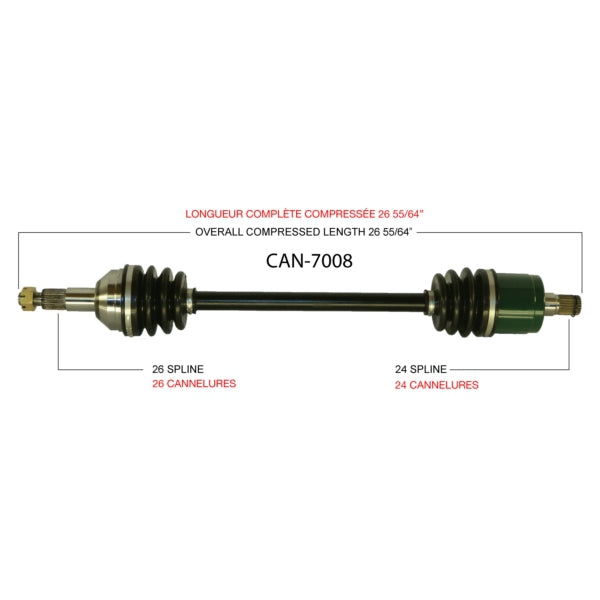 TrakMotive Complete Axle Fits Can-am