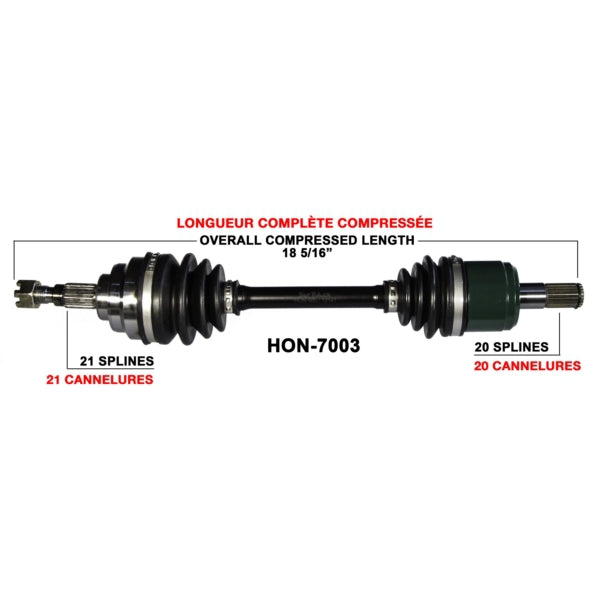 TrakMotive Complete Axle Fits Honda