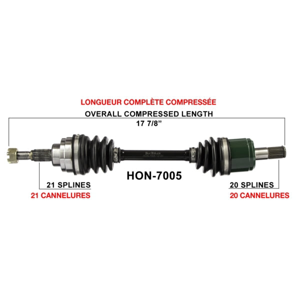 TrakMotive Complete Axle Fits Honda