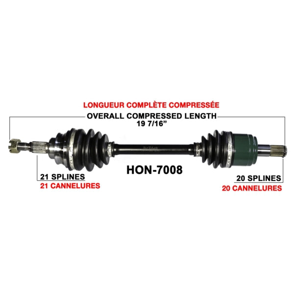 TrakMotive Complete Axle Fits Honda