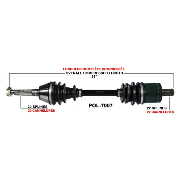 TrakMotive Complete Axle Fits Polaris