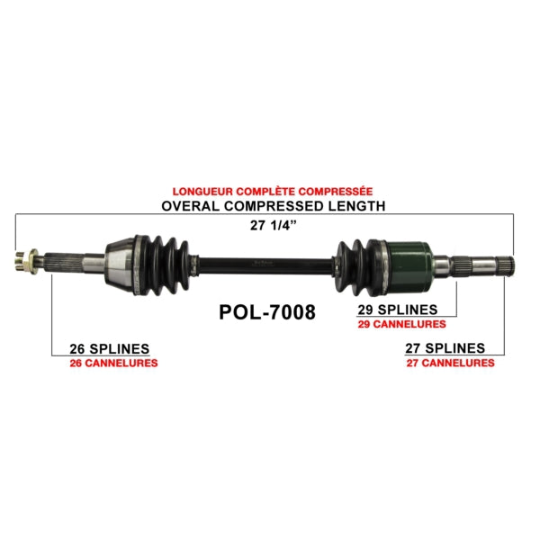 TrakMotive Complete Axle Fits Polaris