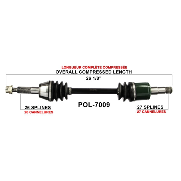 TrakMotive Complete Axle Fits Polaris