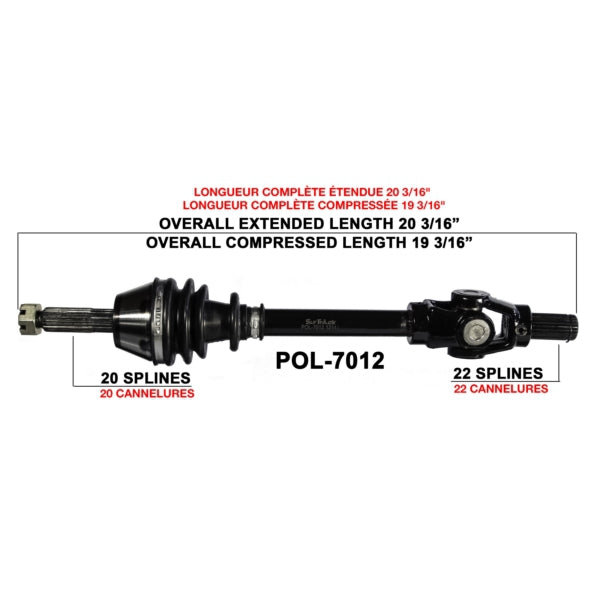 TrakMotive Complete Axle Fits Polaris