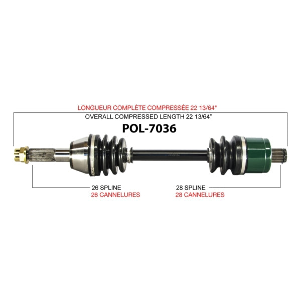 TrakMotive Complete Axle Fits Polaris