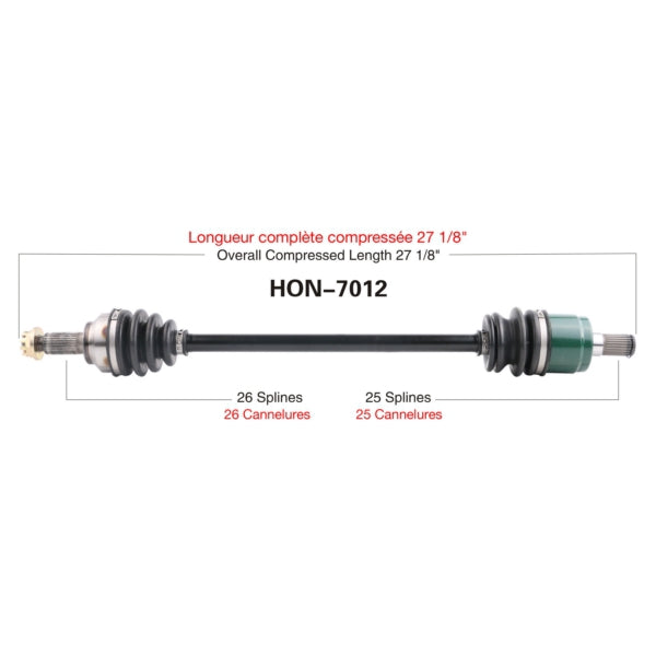 TrakMotive Complete Axle Fits Honda