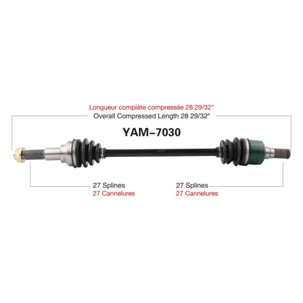 TrakMotive Complete Axle Fits Yamaha