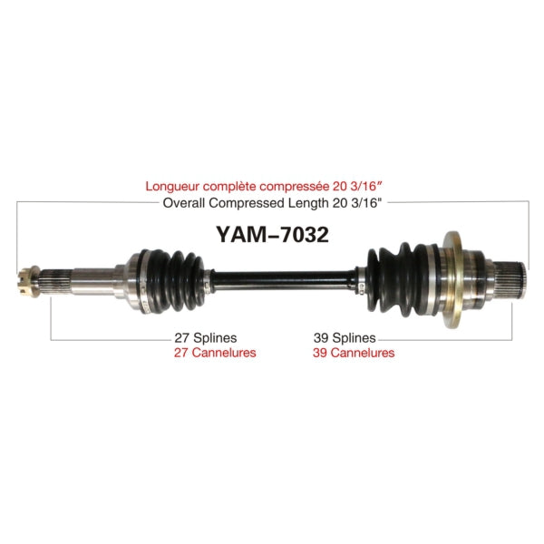 TrakMotive Complete Axle Fits Yamaha