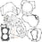 VertexWinderosa Complete Engine Gasket Kit Fits Honda - 347256